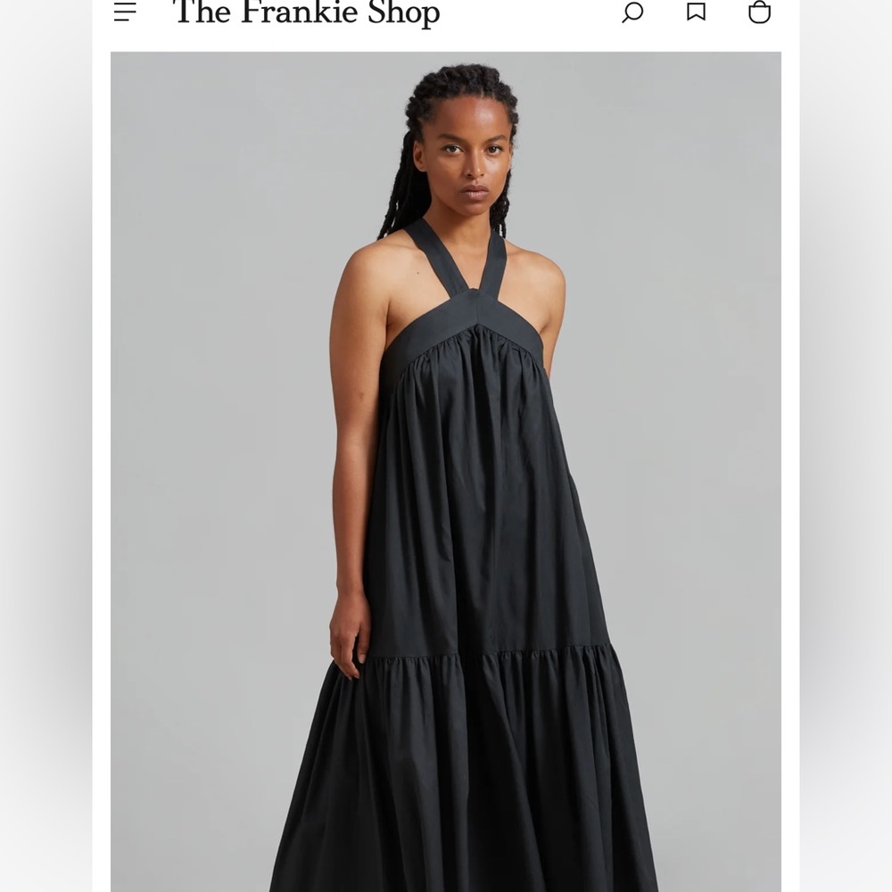 NWT - HALTER MAXI DRESS - CHARCOAL M/L